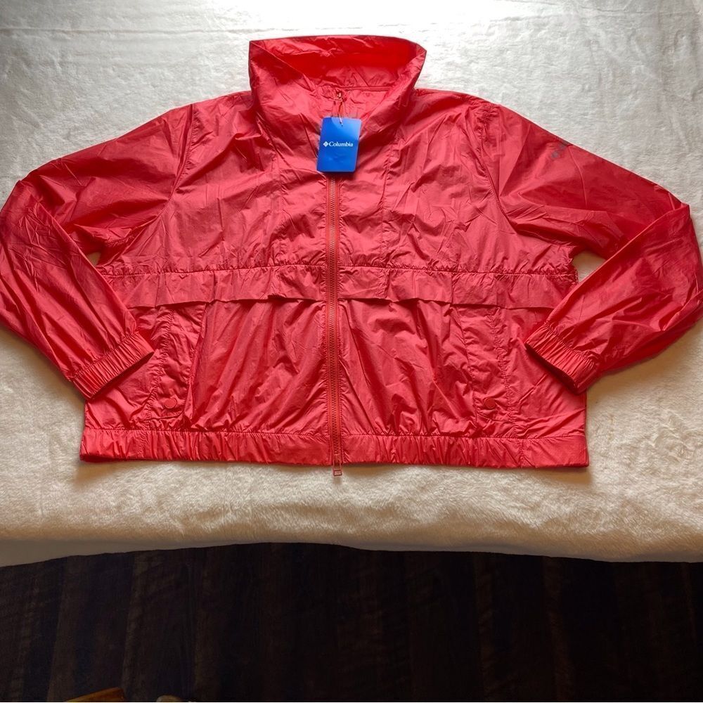 Columbia Pink Sunny City Windbreaker New With Tags Size 2X